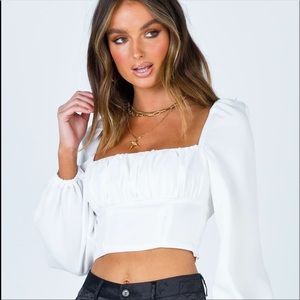 NWT Princess Polly White Ariah Top - 0